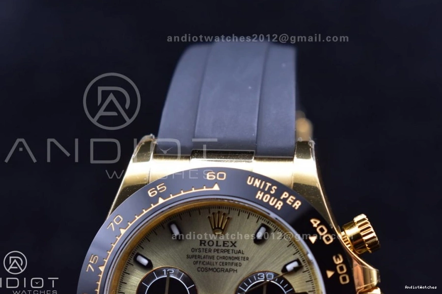 V AllSeason Best Diamonds Black Daytona Dial BTF Rubber Strap 769 Edition On SA4130 Oysterflex 116518 1:1 0223